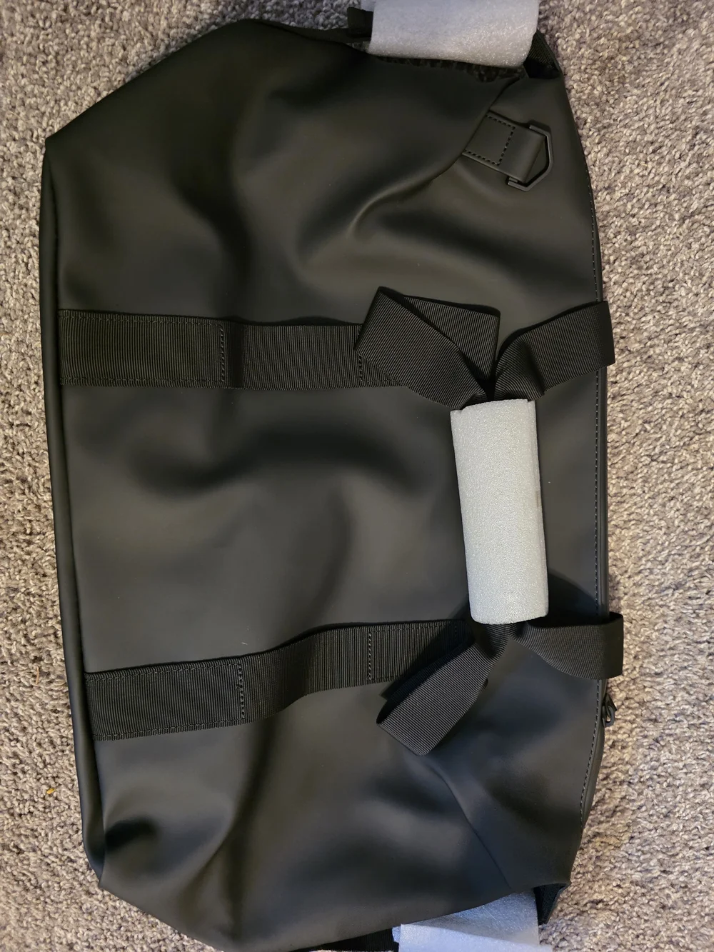 Rains Black Tote Bag - Minimal Waterproof Carryall